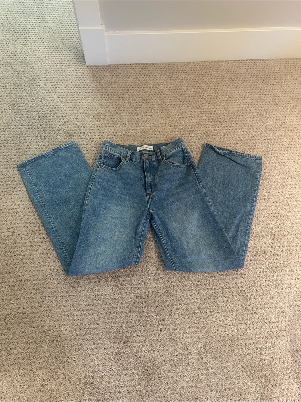 Denim Forum High-Rise Blue Wide-Leg Jeans